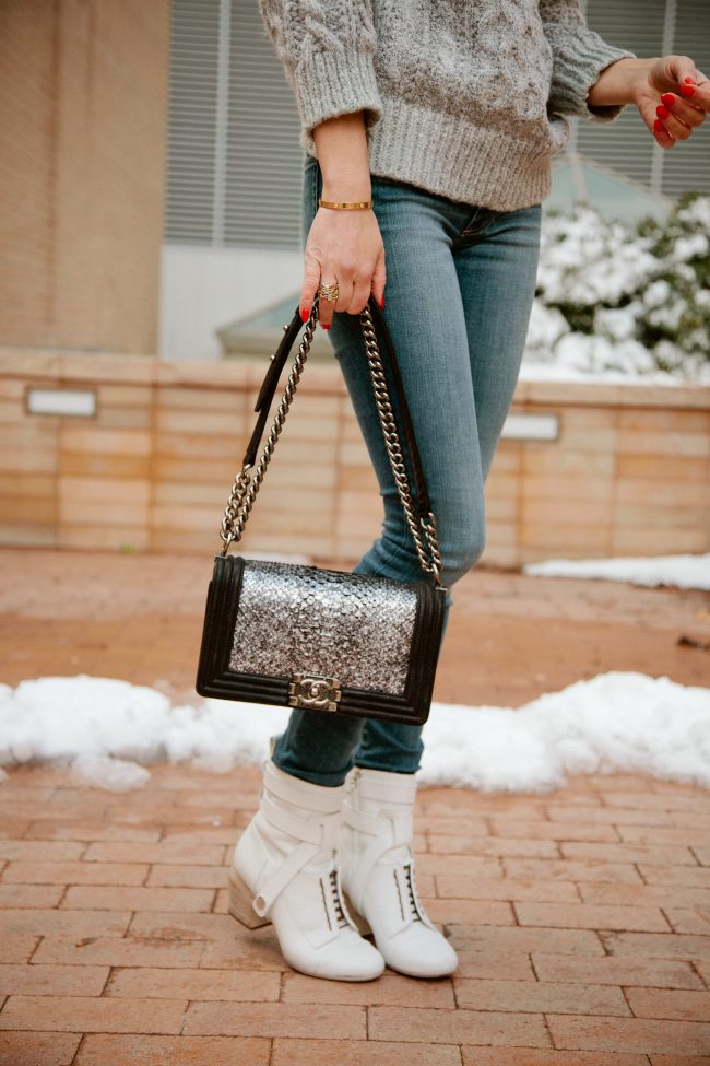 White Fendi Boots Danielle Woodall Photography