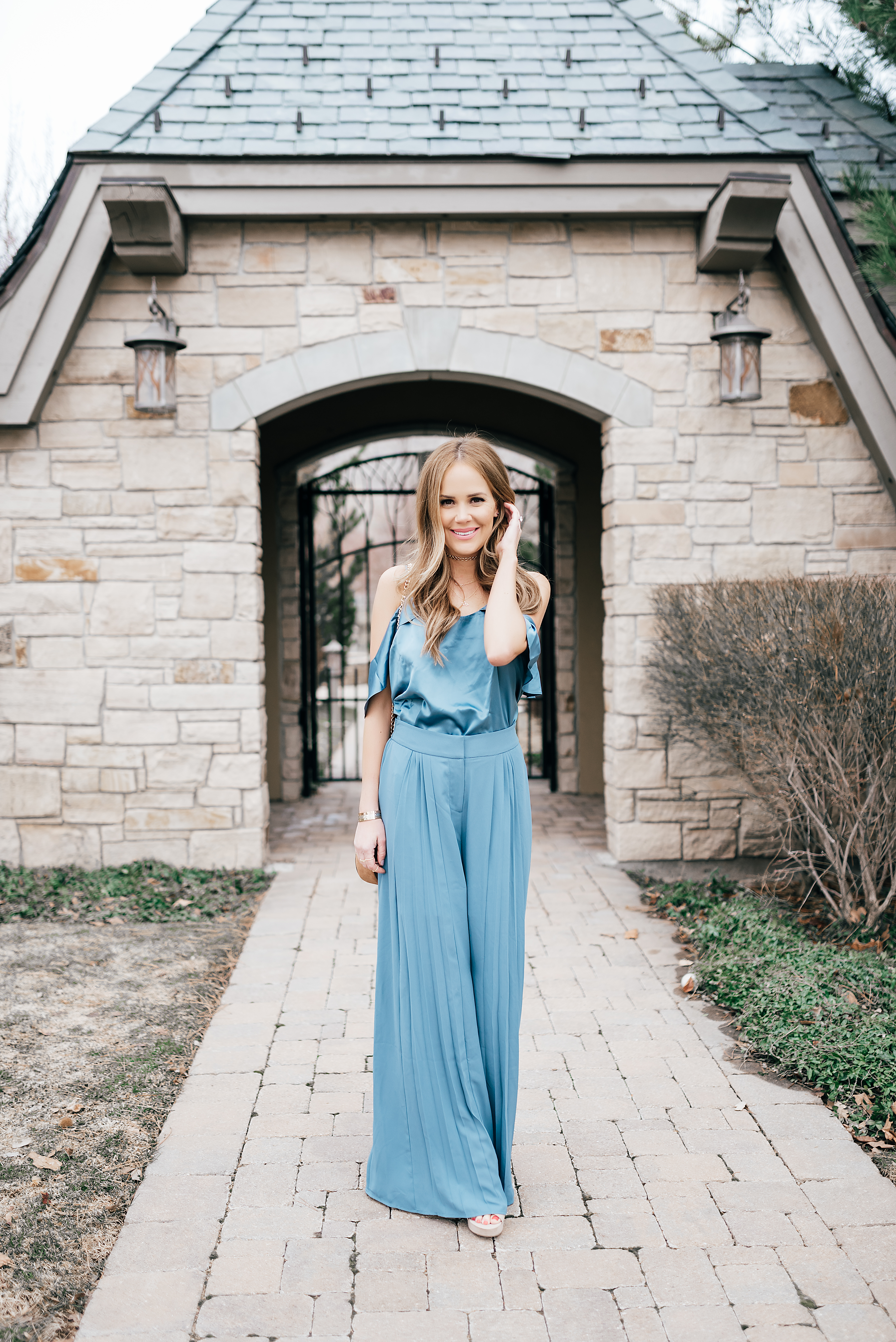 Lauren Conrad Collection for Kohl's Blue Palazzo Pants • The Fashion Fuse