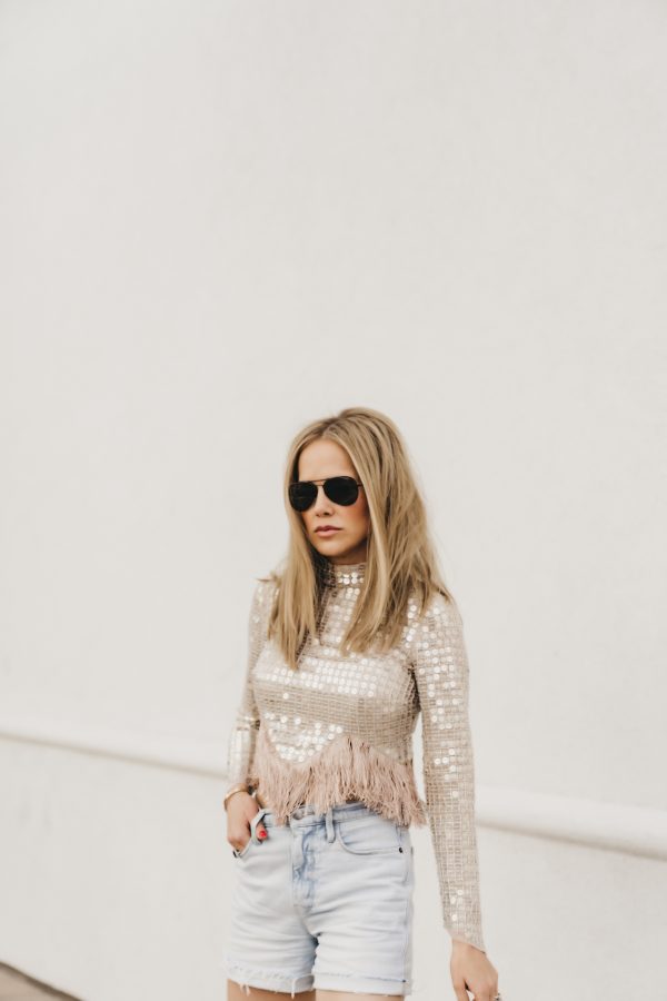 Sequin Top | Adding Sequin Pieces To Your Casual Denim